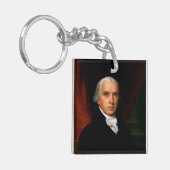 James Madison, het vierde President: koloniaal Ame Sleutelhanger (Voorkant Links)