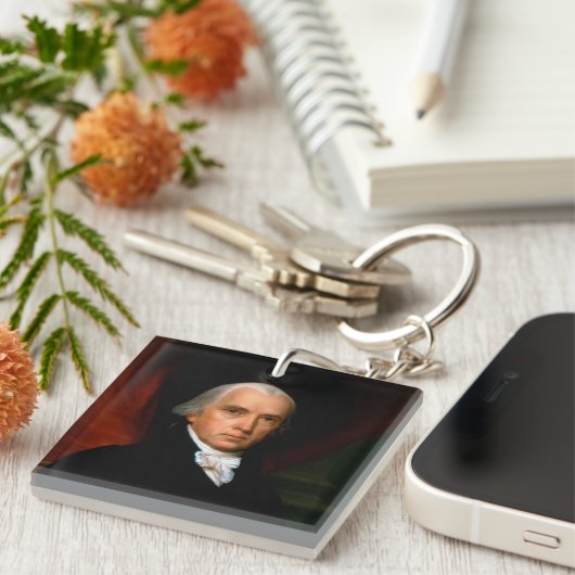 James Madison, het vierde President: koloniaal Ame Sleutelhanger (Voorkant Rechts)