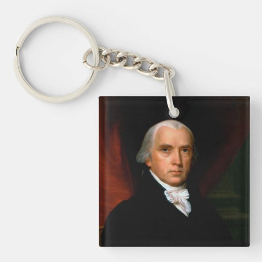 James Madison, het vierde President: koloniaal Ame Sleutelhanger (Voorkant)