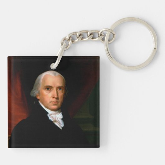 James Madison, het vierde President: koloniaal Ame Sleutelhanger (Achterkant)