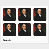 James Madison, het vierde President: koloniaal Ame Vierkante Sticker (Vel)