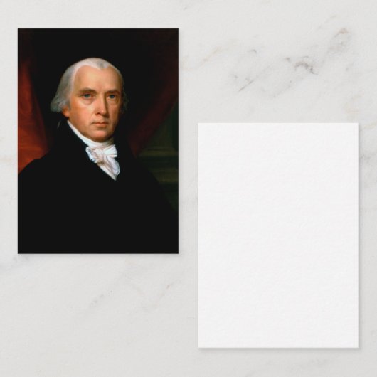 James Madison, het vierde President: koloniaal Ame Visitekaartje (Voorkant / Achterkant)