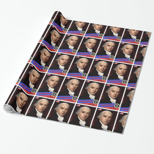 James Madison-honkbalkaart Cadeaupapier (Uitgerold)