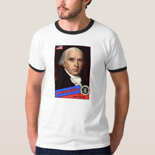 James Madison-honkbalkaart T-shirt (Voorkant)