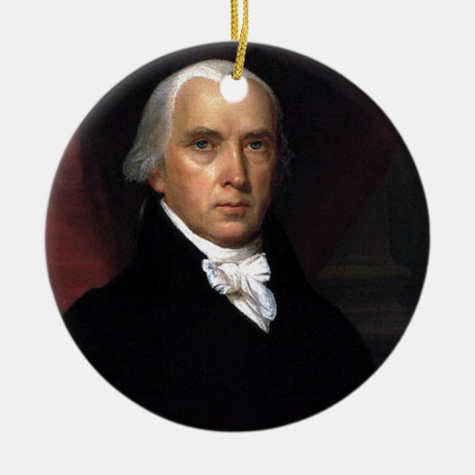 James Madison Keramisch Ornament (Voorkant)