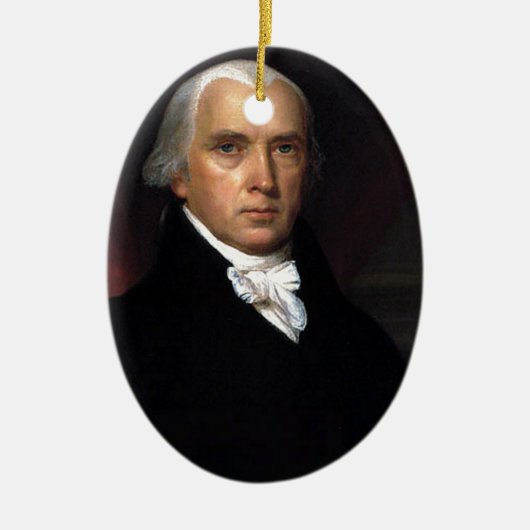 James Madison Keramisch Ornament (Voorkant)