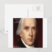 James Madison "Mistrust Power" Wisdom Quote Briefkaart (Voorkant / Achterkant)