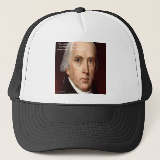 James Madison "Mistrust Power" Wisdom Quote Trucker Pet (Voorkant)