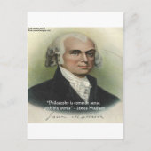 James Madison "Philosophy/Common Sense" Citaat Briefkaart (Voorkant)