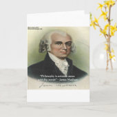 James Madison "Philosophy/Common Sense" Citaat Kaart (Gele Bloem)