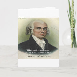 James Madison "Philosophy/Common Sense" Citaat Kaart