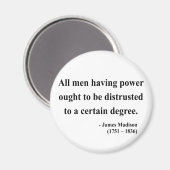 James Madison Quote 1a Magneet (Voorkant / Achterkant)