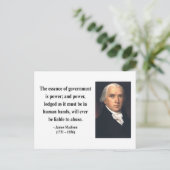 James Madison Quote 5b Briefkaart (Staand voorkant)