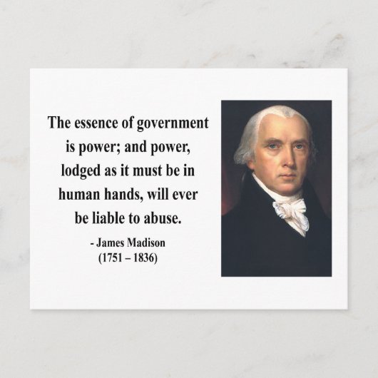 James Madison Quote 5b Briefkaart (Voorkant)