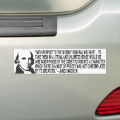 James Madison Quote Bumpersticker (Op auto)