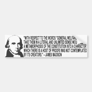 James Madison Quote Bumpersticker
