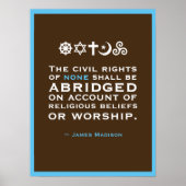 James Madison Quote Poster (Voorkant)