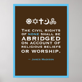 James Madison Quote Poster