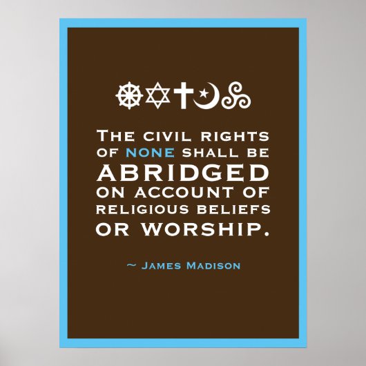 James Madison Quote Poster (Voorkant)