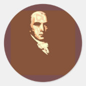 James Madison Ronde Sticker (Voorkant)