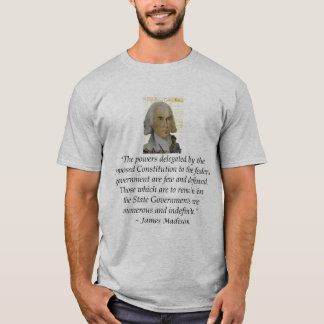 James Madison State Rights Bill of Rights Bckgrnd T-shirt