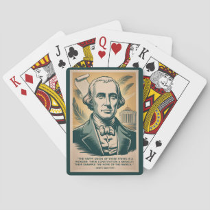 James Madison vierde president illustratie retro Pokerkaarten