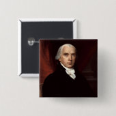 James Madison Vierkante Button 5,1 Cm (Voorkant /achterkant)