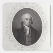 James Madison Vierkante Sticker (Voorkant)