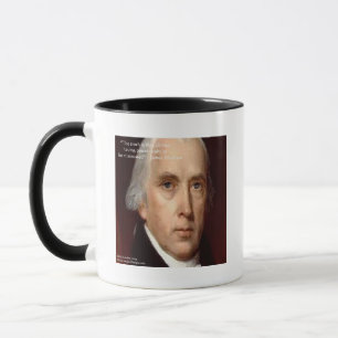 James Madison "Wantrouwen Macht" Wijsheid Quote Mok