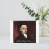 James Madison "War & Freedom" Wisdom Quote Gifts Briefkaart (Staand voorkant)
