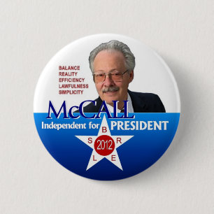 James McCall voor president 2012 Ronde Button 5,7 Cm