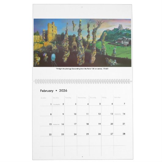 James McCarthy-Surrealisme en het landschap 2016 Kalender (Feb 2026)