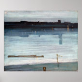 James McNeil Whisler Nocturne in Blue en Silver Poster (Voorkant)