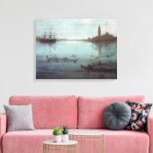 James McNeil Whistler Nocturne in Blue en Silver Canvas Afdruk (Insitu (Woonkamer))