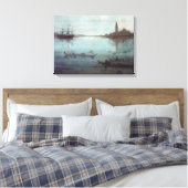James McNeil Whistler Nocturne in Blue en Silver Canvas Afdruk (Insitu (Slaapkamer))