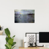 James McNeill Whistler Nocturne Blue en Gold Poster (Thuiskantoor)