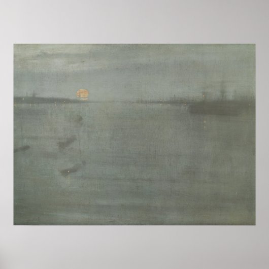 James McNeill Whistler Nocturne Blue en Gold Poster (Voorkant)