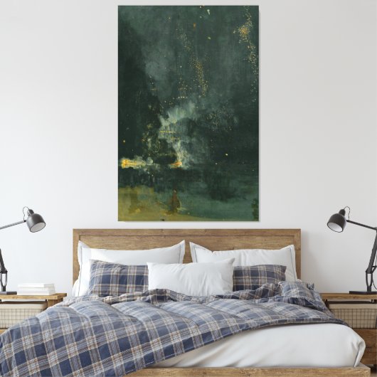 James McNeill Whistler - Nocturne in zwart goud Canvas Afdruk (Insitu (Slaapkamer))