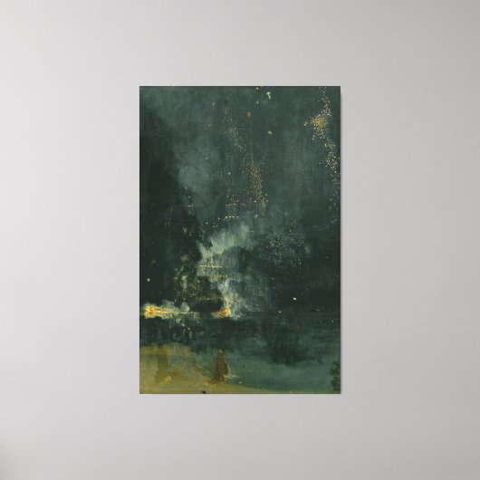 James McNeill Whistler - Nocturne in zwart goud Canvas Afdruk (Voorkant)