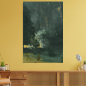 James McNeill Whistler - Nocturne in zwart goud Canvas Afdruk (Insitu (Woonkamer))