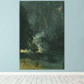 James McNeill Whistler - Nocturne in zwart goud Canvas Afdruk (Insitu (Houten vloer))