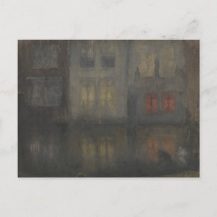 James McNeill Whistler - Nocturne - zwart en rood Briefkaart