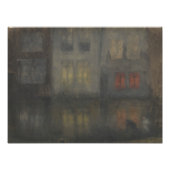 James McNeill Whistler - Nocturne - zwart en rood Foto Afdruk (Voorkant)