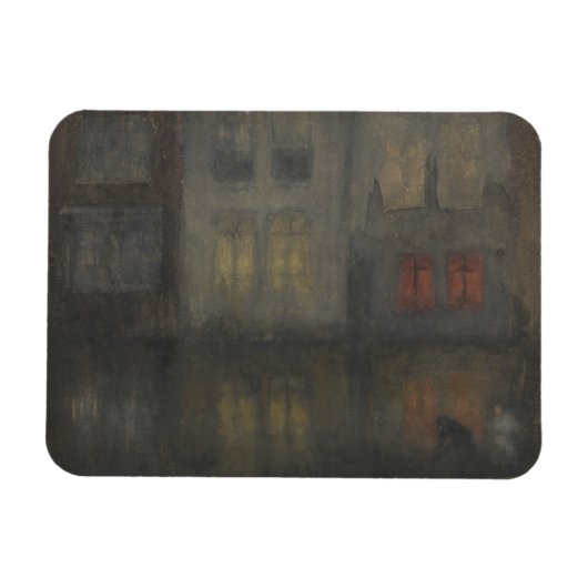 James McNeill Whistler - Nocturne - zwart en rood Magneet (Horizontaal)