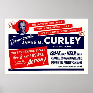 James Michael Curley uit 1934 Poster