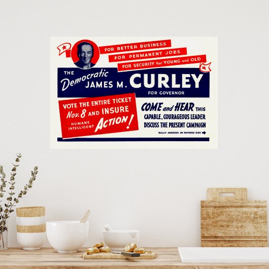 James Michael Curley uit 1934 Poster (Keuken)
