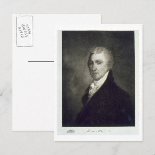 James Monroe, 5e President van de Verenigde Staten Briefkaart (Voorkant / Achterkant)