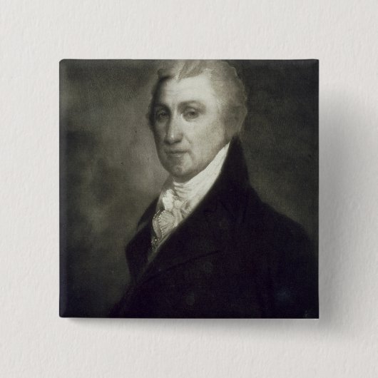 James Monroe, 5e President van de Verenigde Staten Vierkante Button 5,1 Cm (Voorkant)