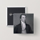 James Monroe, gegraveerd door Asher Brown Durand ( Vierkante Button 5,1 Cm (Voorkant /achterkant)