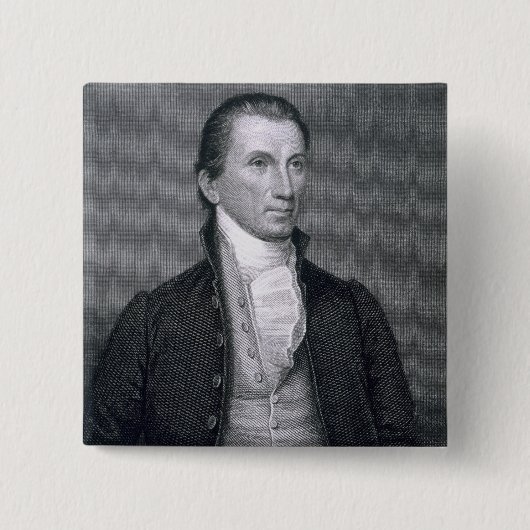 James Monroe, gegraveerd door Asher Brown Durand ( Vierkante Button 5,1 Cm (Voorkant)